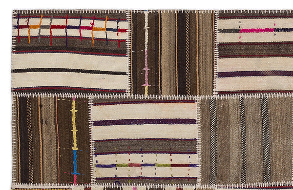Bej Anadolu Bohem Geometrik Yün Halı 160x230 - Özel Seri