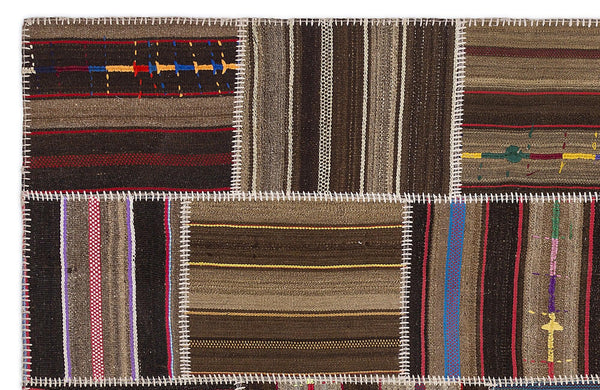 Bej Gri Anadolu Geometrik Modern Yün Halı 160x230 - Özel Seri