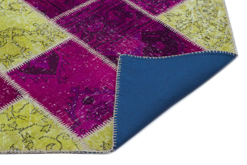 Iskece Bej Patchwork Yün El Dokuma Halısı 120 x 180 Apex Unique