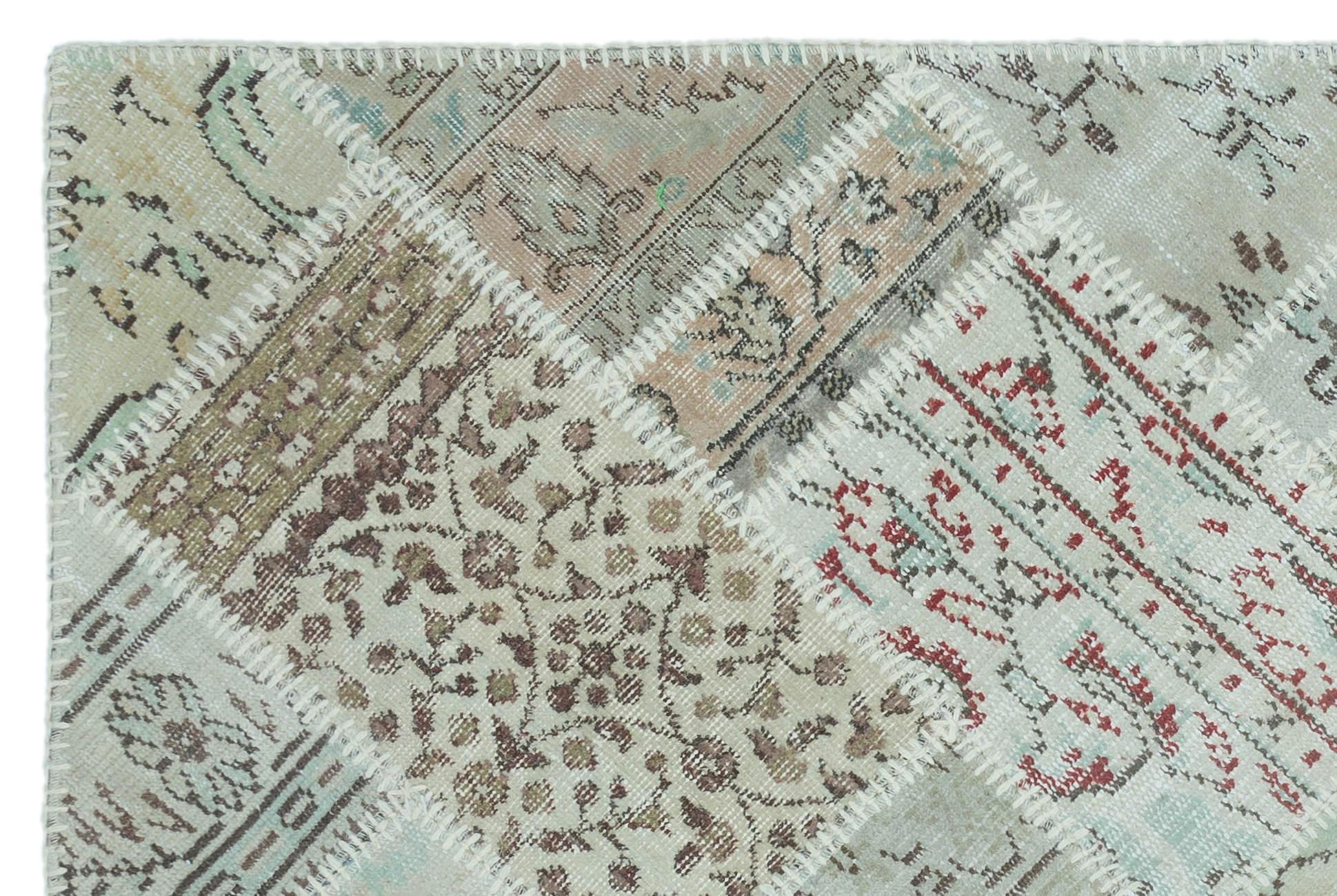 Bej Anadolu Eskitme Geometrik Yün Halı 120x180 - Özel Seri