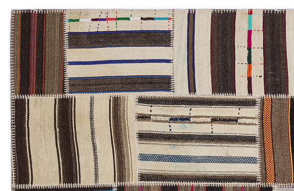 Bej Anadolu Bohem Geometrik Yün Halı 160x230 - Özel Seri