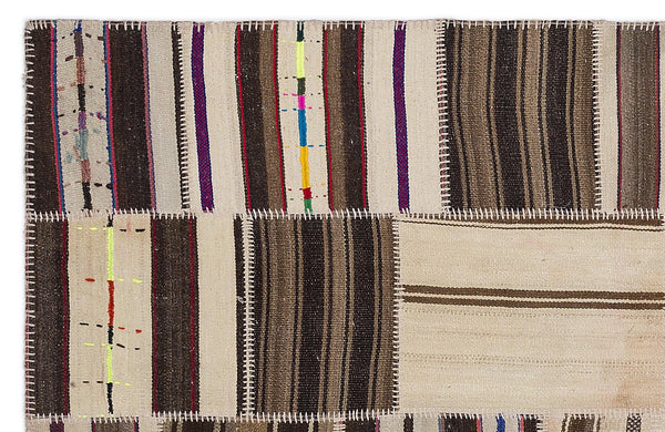 Bej Anadolu Bohem Geometrik Yün Halı 160x230 - Özel Seri
