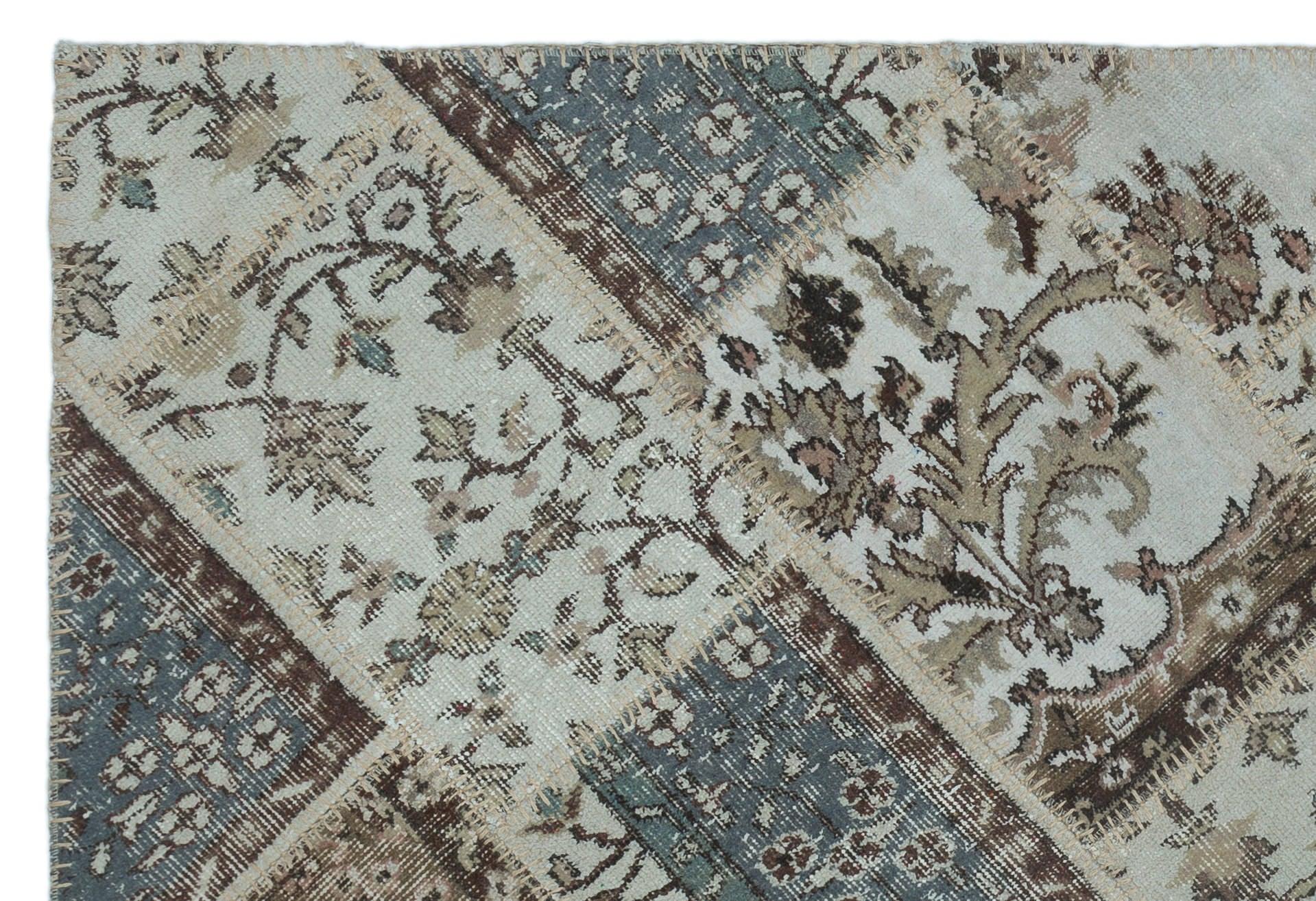 Bej Anadolu Bohem Eskitme Yün Halı 120x180 - Özel Seri