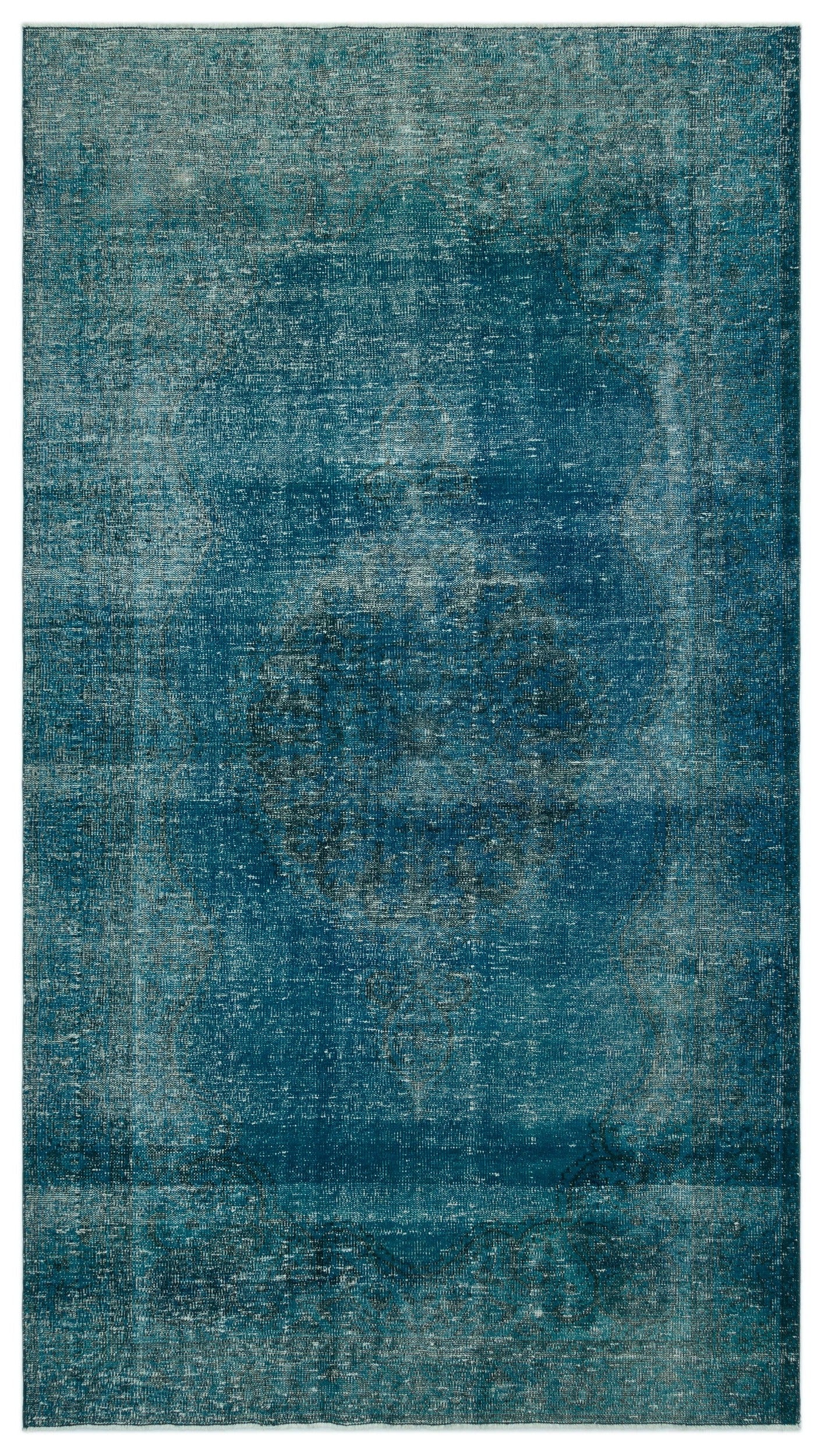 Atina Turkuaz Eskitme Yün El Dokuma Halısı 178 x 322 Apex Unique