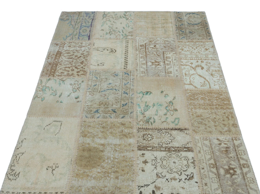 Bej Anadolu Bohem Eskitme Yün Halı 120x180 - Özel Seri