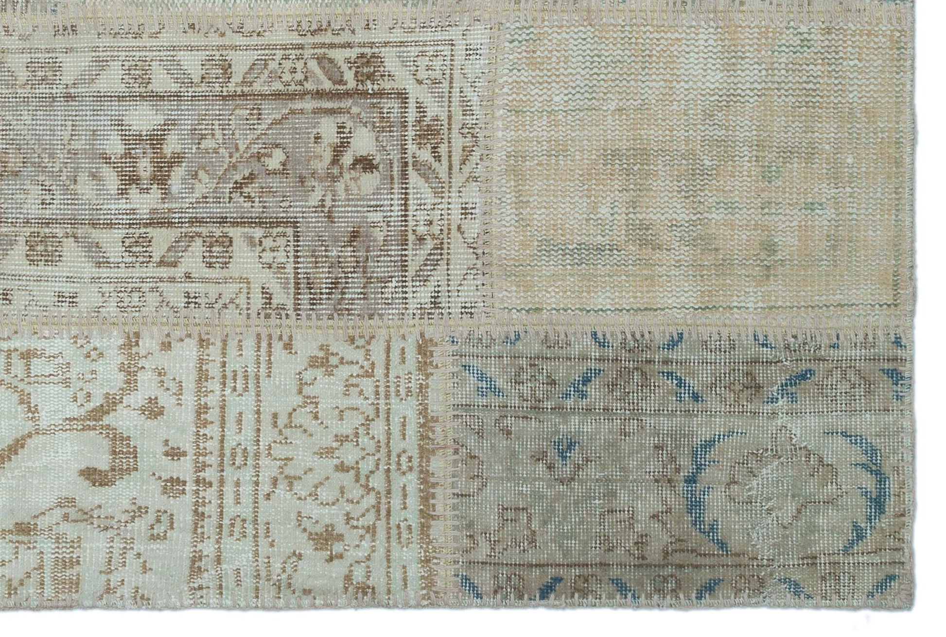 Bej Anadolu Bohem Eskitme Yün Halı 120x180 - Özel Seri