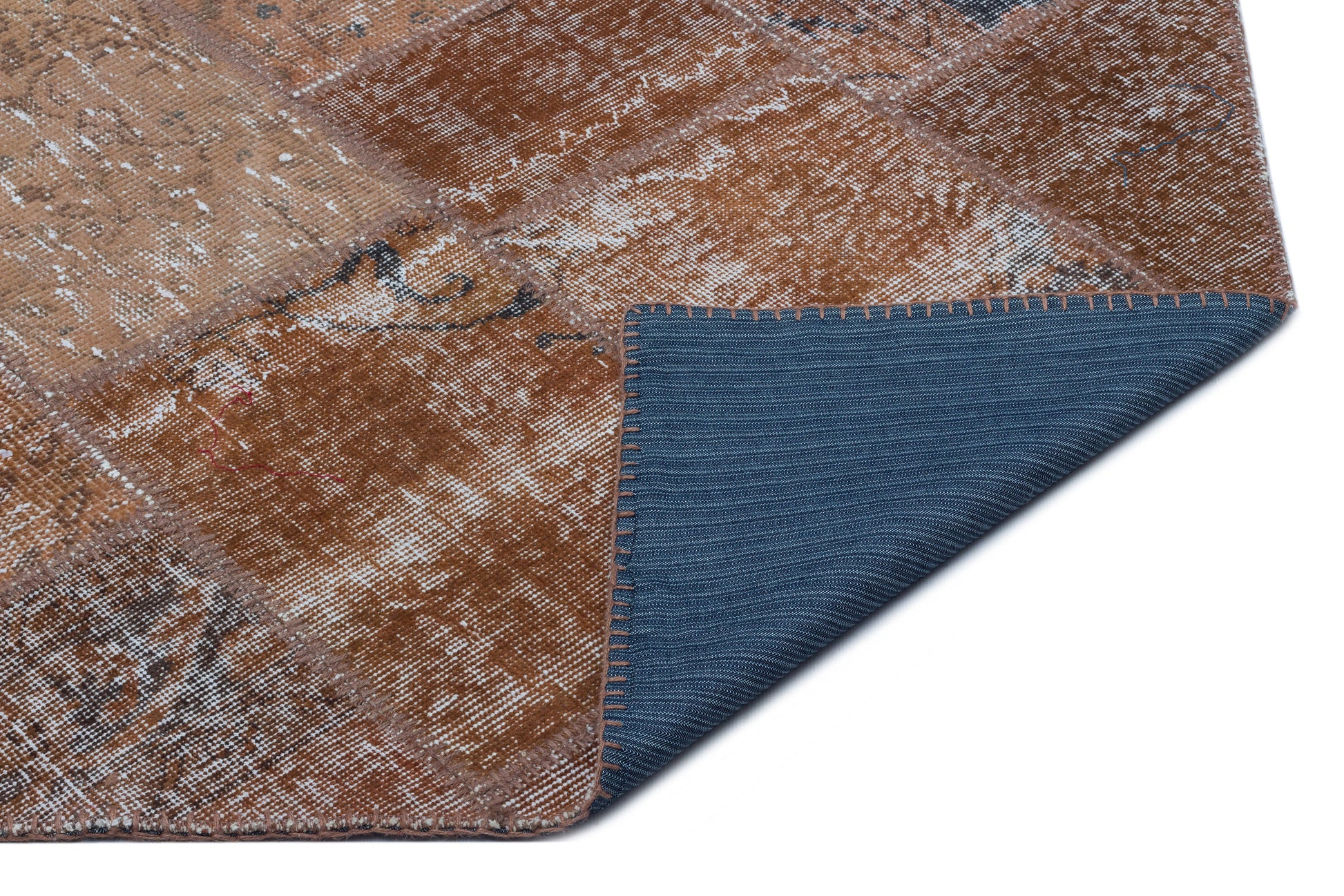 Iskece Kahverengi Eskitme Yün El Dokuma Halısı 120 x 180 Apex Unique