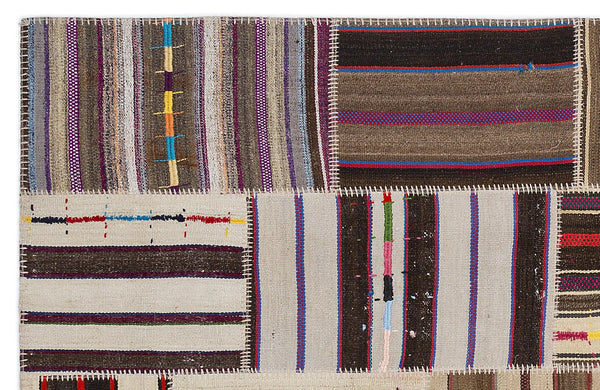Bej Anadolu Bohem Geometrik Yün Halı 160x230 - Özel Seri