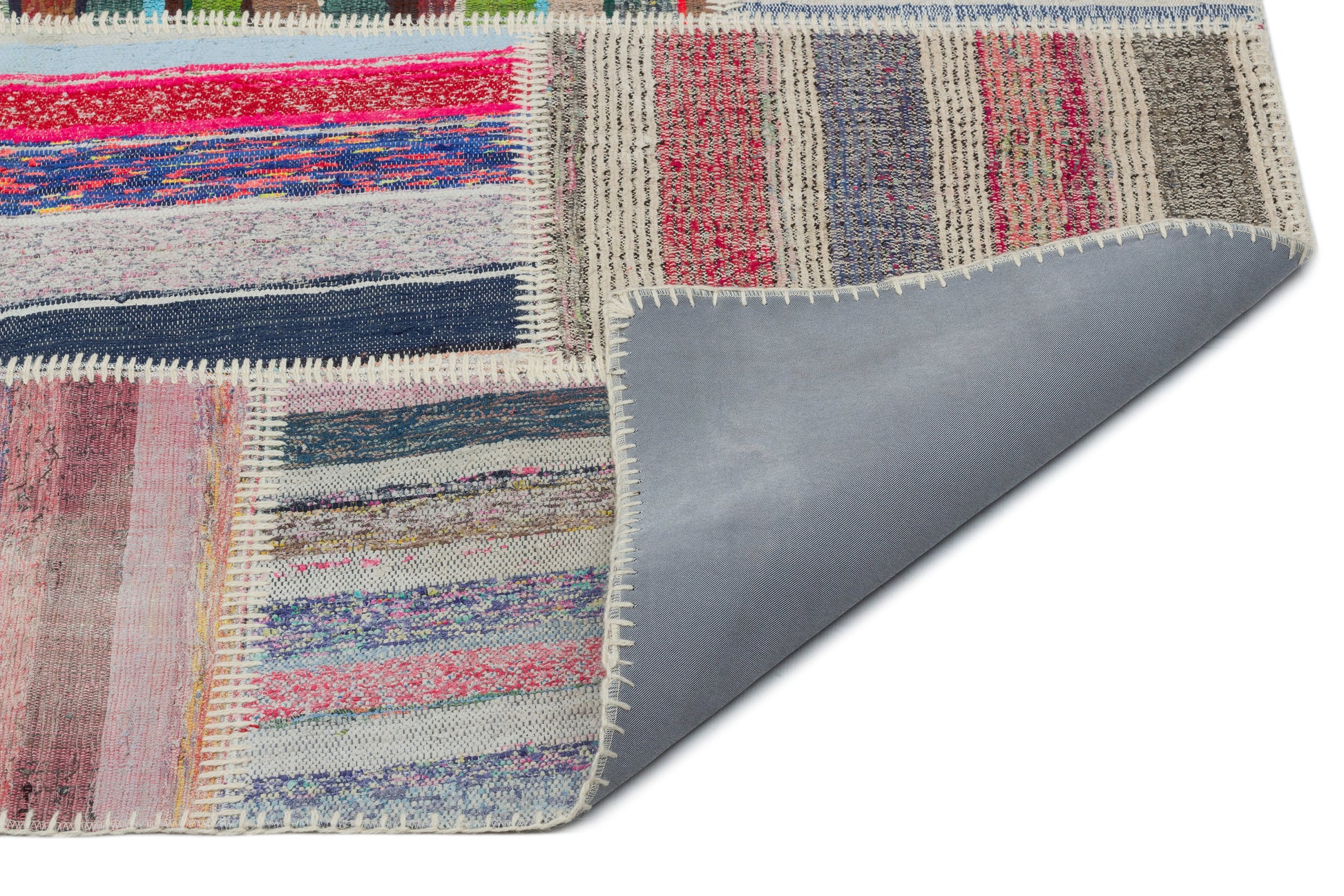 Teselya Bej Çizgili Yün El Dokuma Halısı 189 x 273 Apex Unique