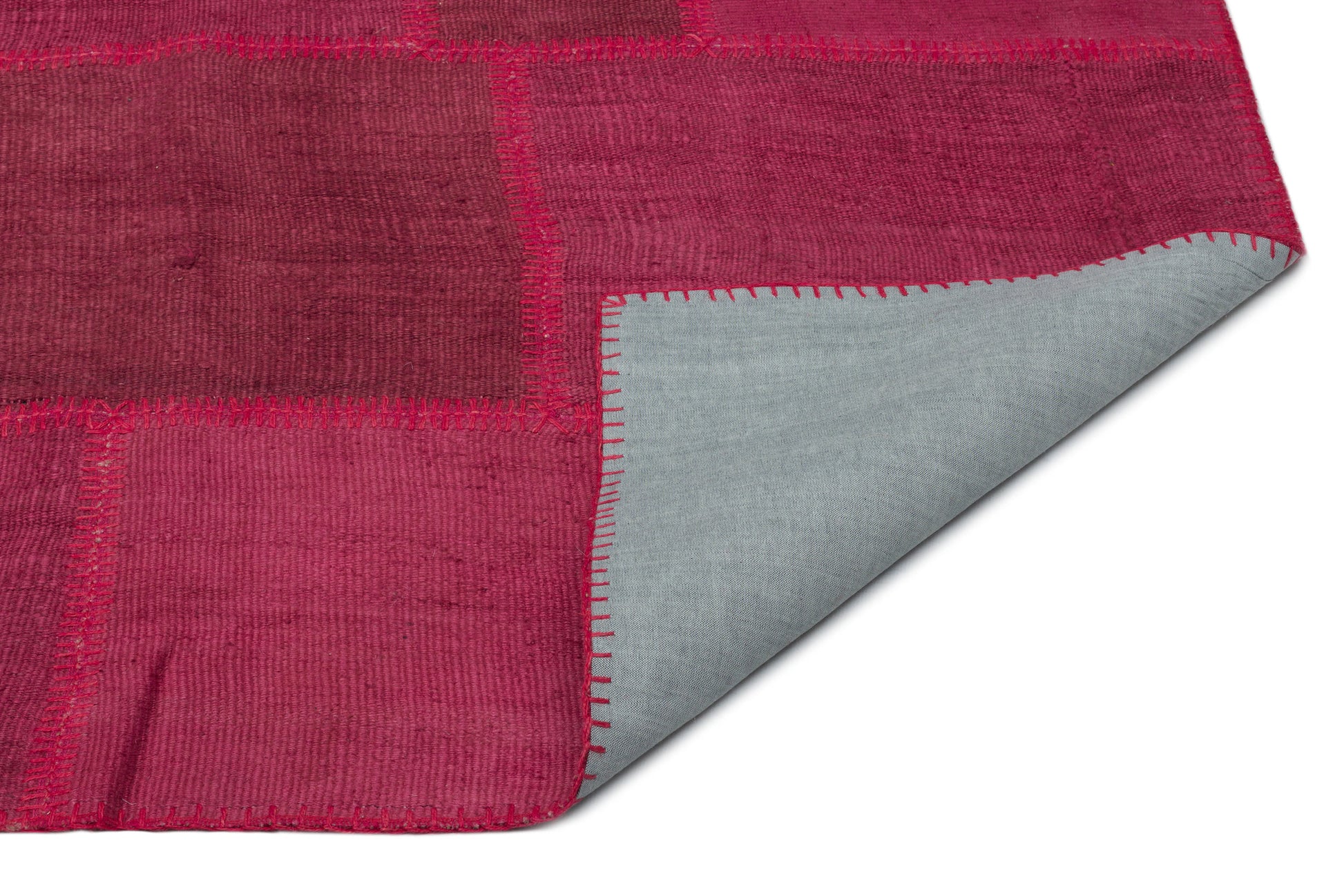 Teselya Pembe Patchwork Yün El Dokuma Halısı 199 x 300 Apex Unique