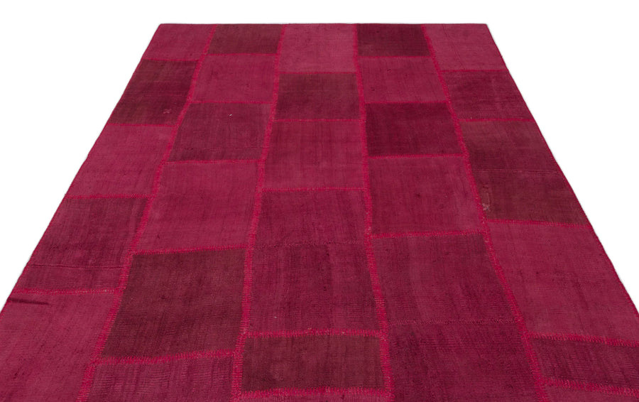 Pembe Anadolu Bohem Geometrik Yün Halı 199x300 - Özel Seri