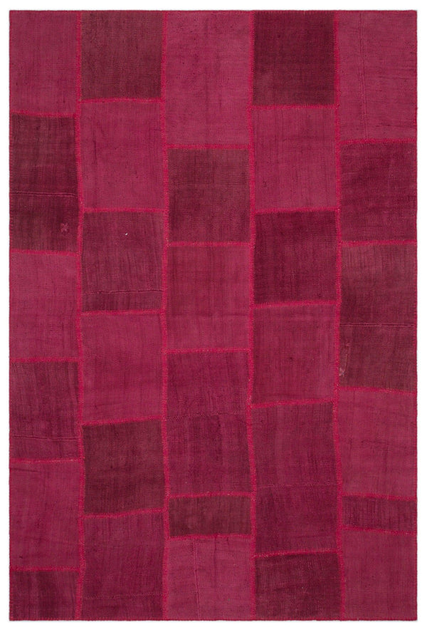 Pembe Anadolu Bohem Geometrik Yün Halı 199x300 - Özel Seri
