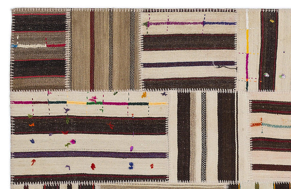 Bej Anadolu Bohem Geometrik Yün Halı 160x230 - Özel Seri