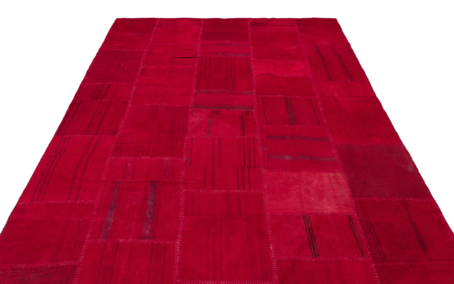 Kırmızı Anadolu Geometrik Modern Yün Halı 196x300 - Özel Seri