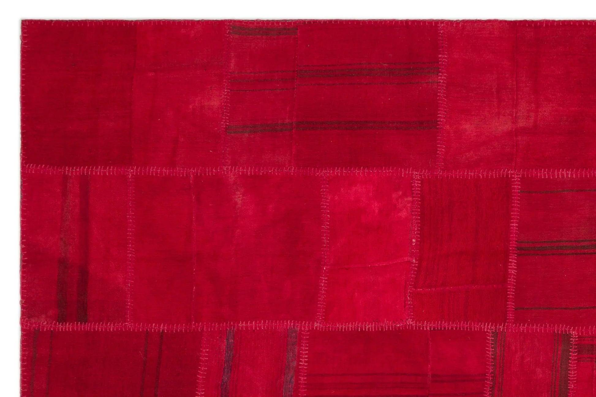 Kırmızı Anadolu Geometrik Modern Yün Halı 196x300 - Özel Seri