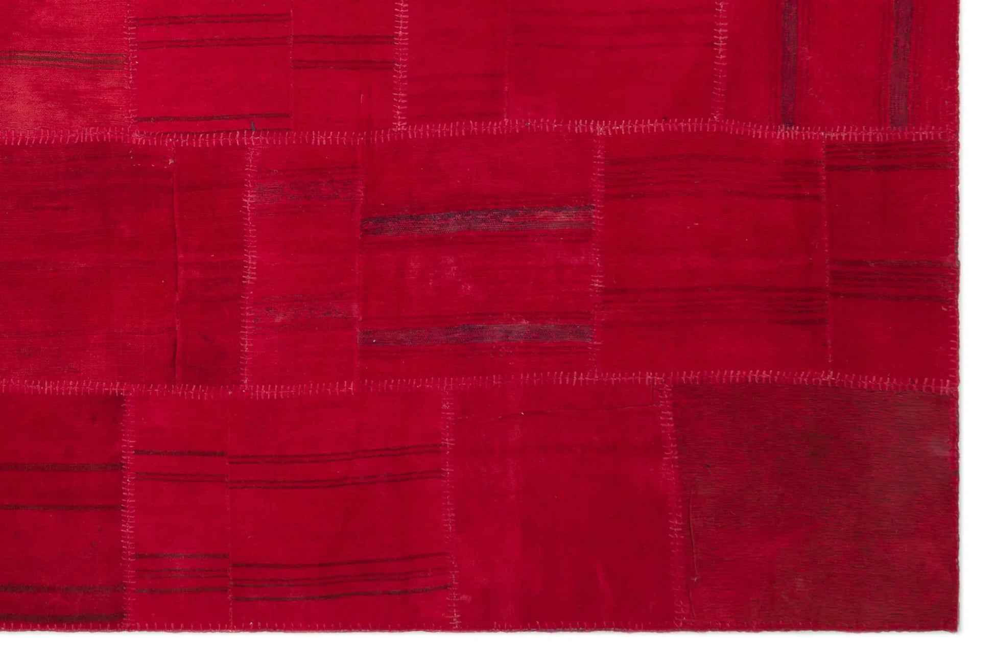 Kırmızı Anadolu Geometrik Modern Yün Halı 196x300 - Özel Seri
