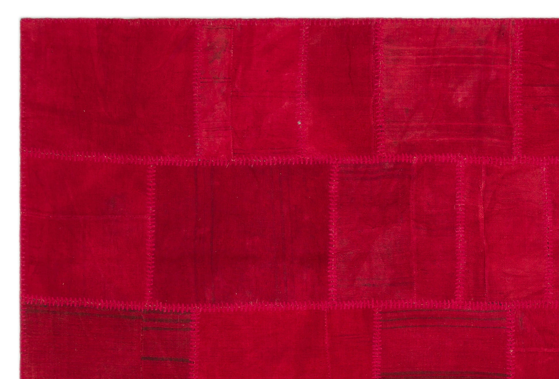 Teselya Pembe Patchwork Yün El Dokuma Halısı 202 x 296 Apex Unique