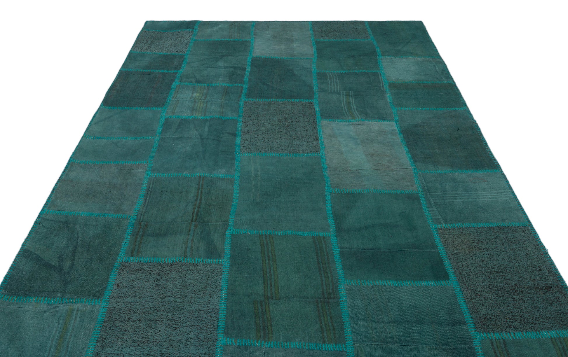 Teselya Bej Patchwork Yün El Dokuma Halısı 199 x 300 Apex Unique