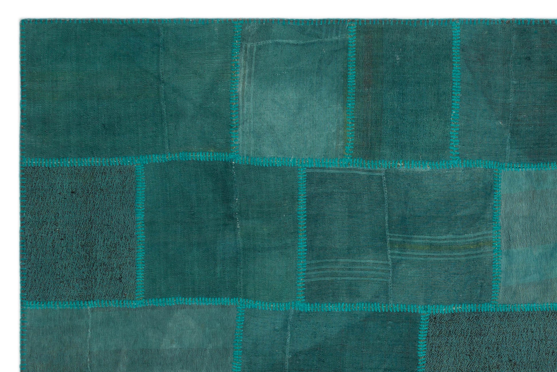 Teselya Bej Patchwork Yün El Dokuma Halısı 199 x 300 Apex Unique