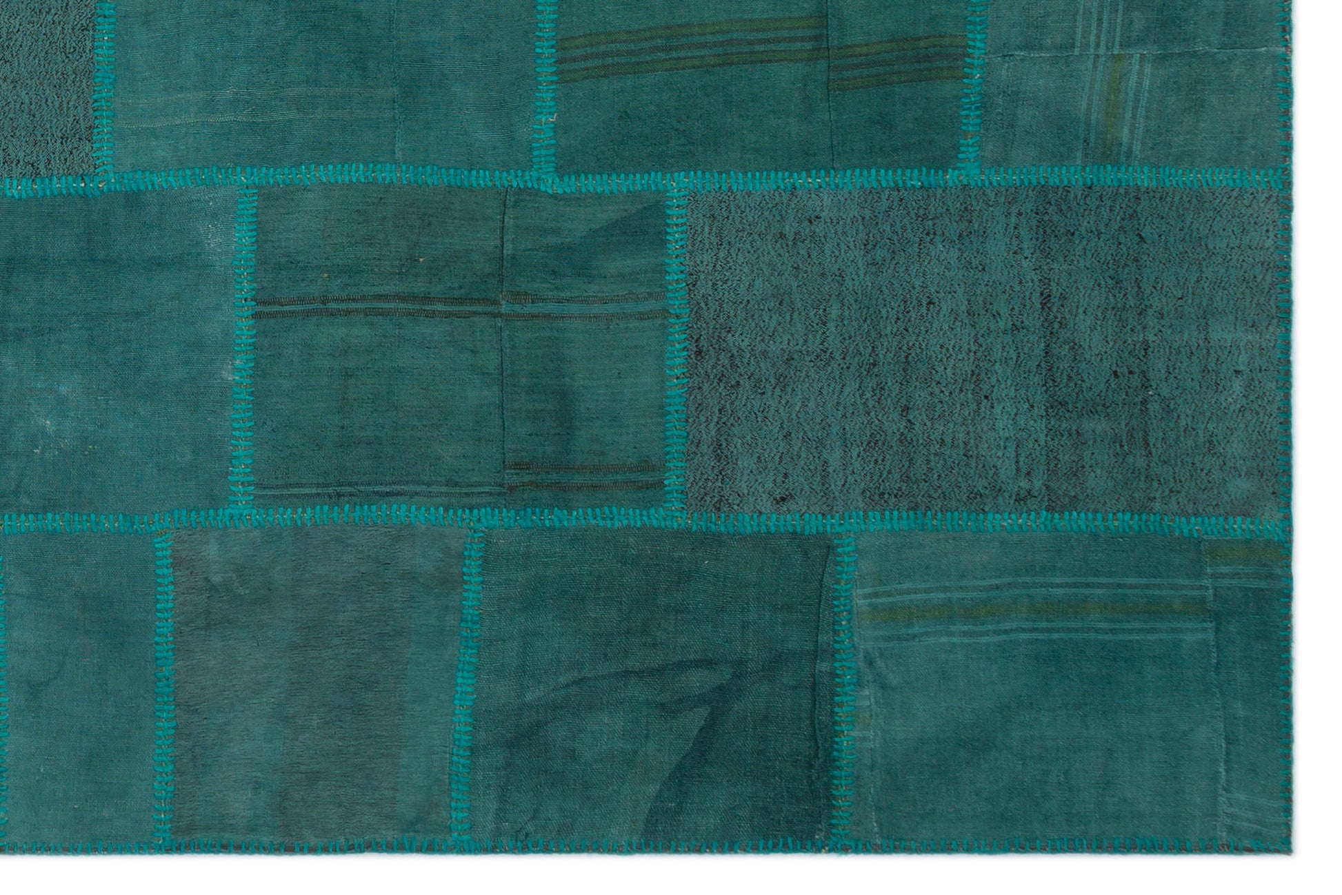 Teselya Bej Patchwork Yün El Dokuma Halısı 199 x 300 Apex Unique