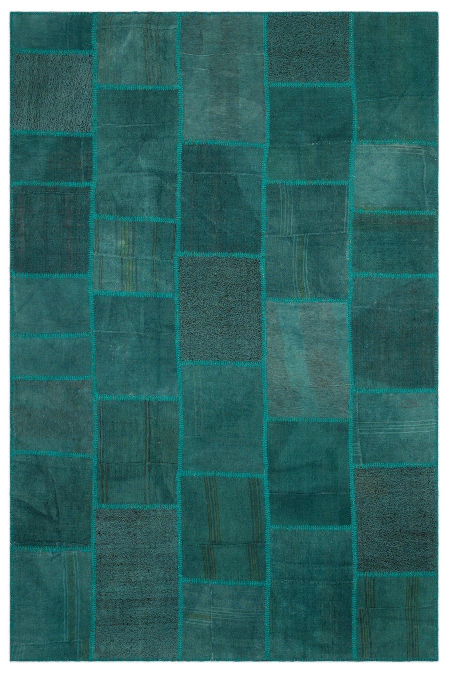 6 Metrekare El Dokuma Yün Halı Turkuaz Geometrik Desenli 199x300 cm 22425 – Oturma odası kullanımı