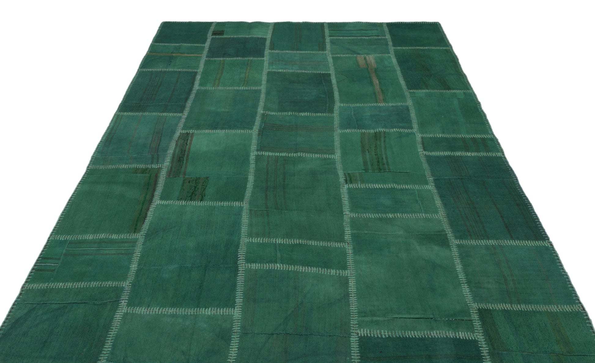 Teselya Bej Patchwork Yün El Dokuma Halısı 193 x 297 Apex Unique