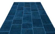 Mavi Anadolu Geometrik Modern Yün Halı 195x298 - Özel Seri