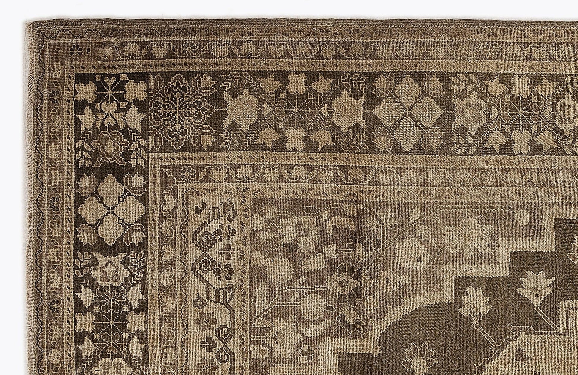Kırmızı Anadolu Geometrik Çiçekli Yün Halı 200x350 - Özel Seri