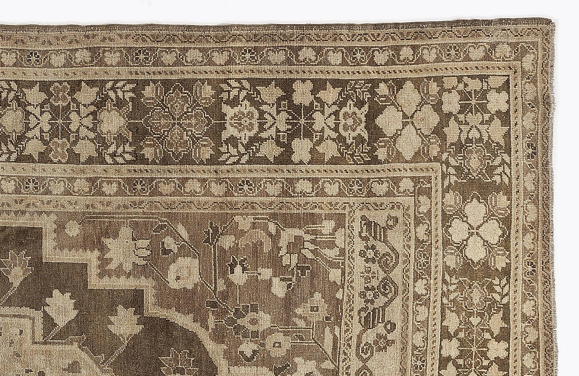 Kırmızı Anadolu Geometrik Çiçekli Yün Halı 200x350 - Özel Seri