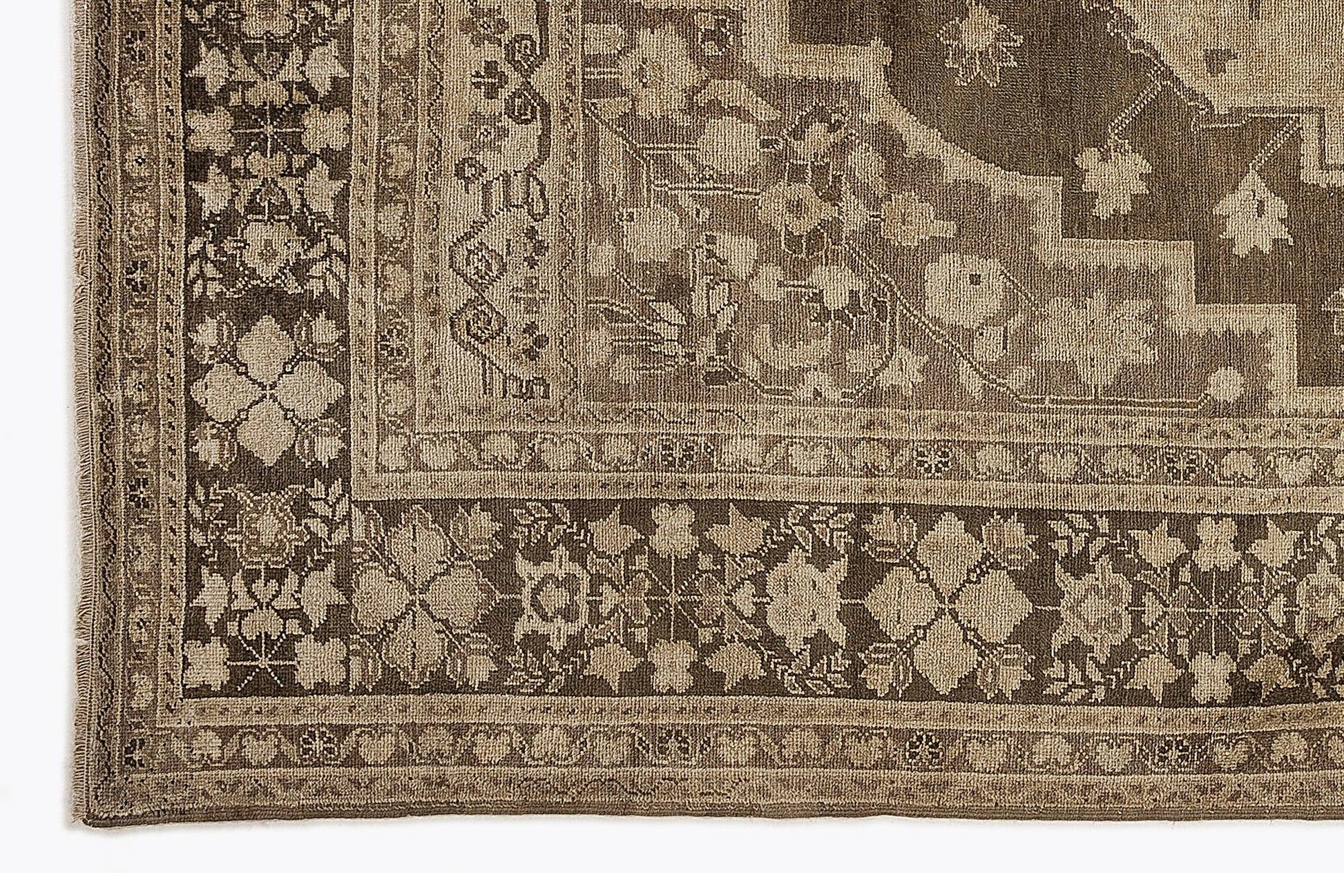Kırmızı Anadolu Geometrik Çiçekli Yün Halı 200x350 - Özel Seri