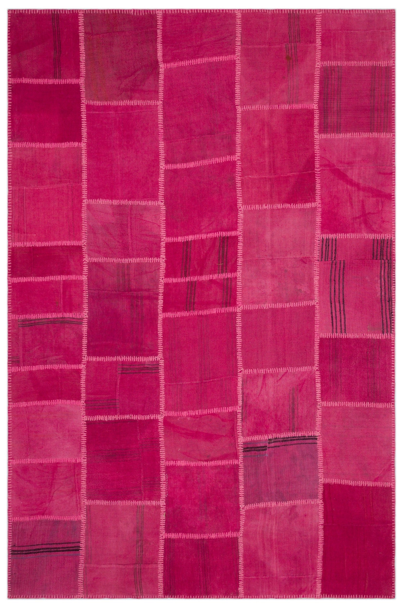 Teselya Bej Patchwork Yün El Dokuma Halısı 200 x 298 Apex Unique