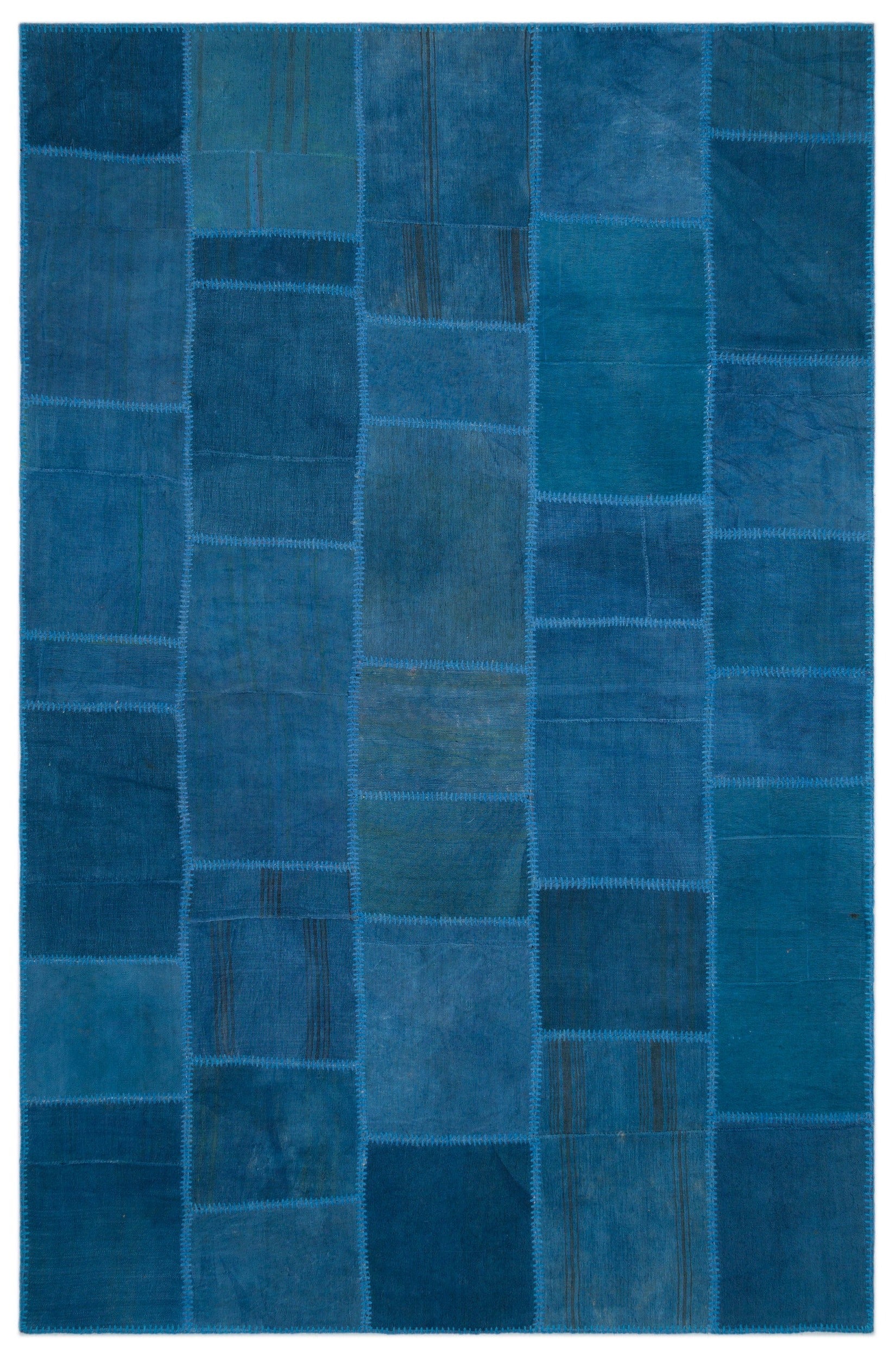 Teselya Bej Patchwork Yün El Dokuma Halısı 195 x 298 Apex Unique