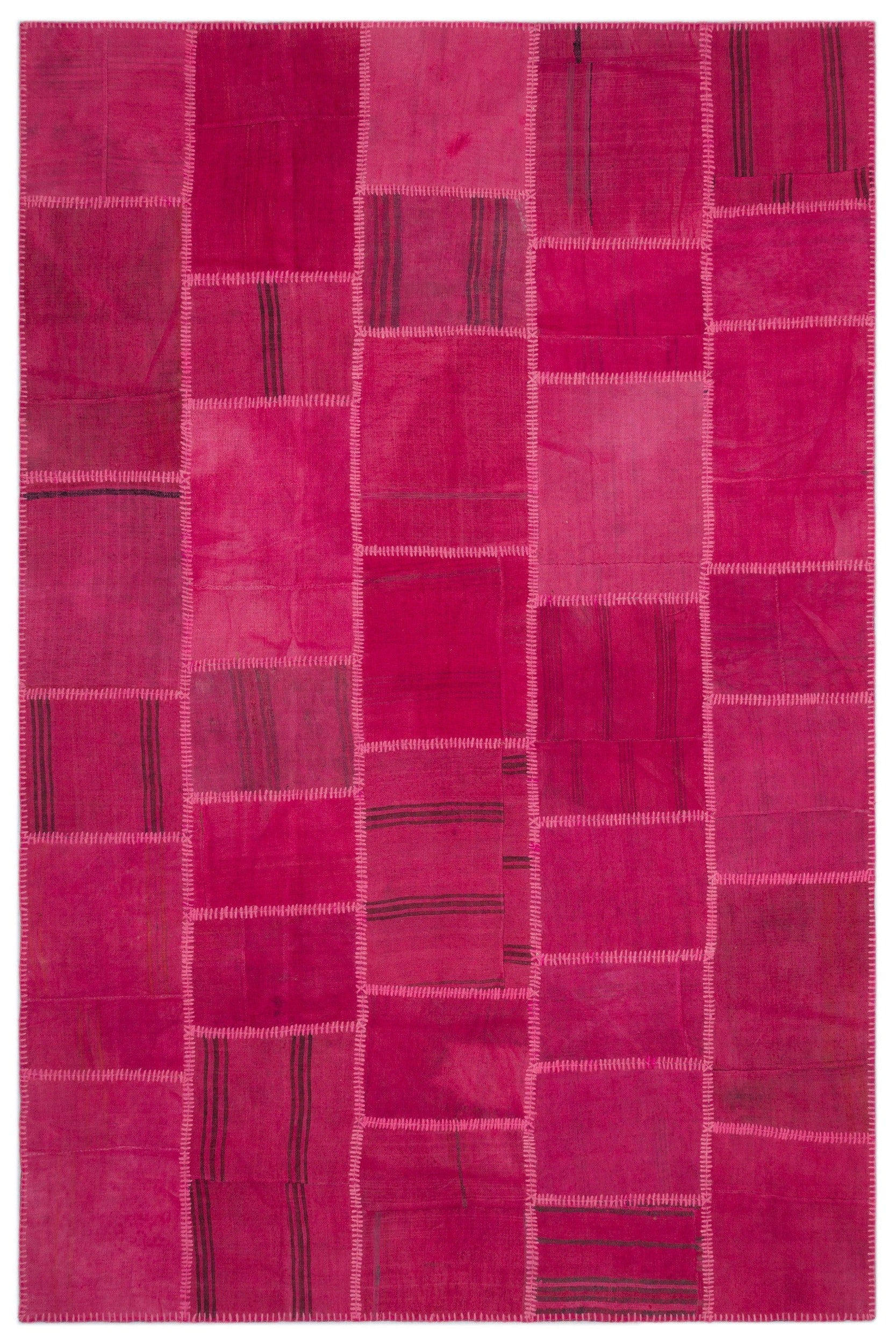 Teselya Bej Patchwork Yün El Dokuma Halısı 197 x 298 Apex Unique