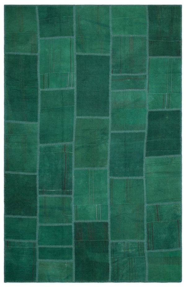 Yeşil Anadolu Geometrik Modern Yün Halı 195x301 - Özel Seri