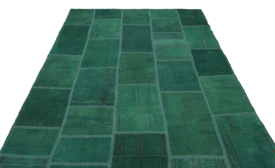 Yeşil Anadolu Geometrik Modern Yün Halı 195x301 - Özel Seri