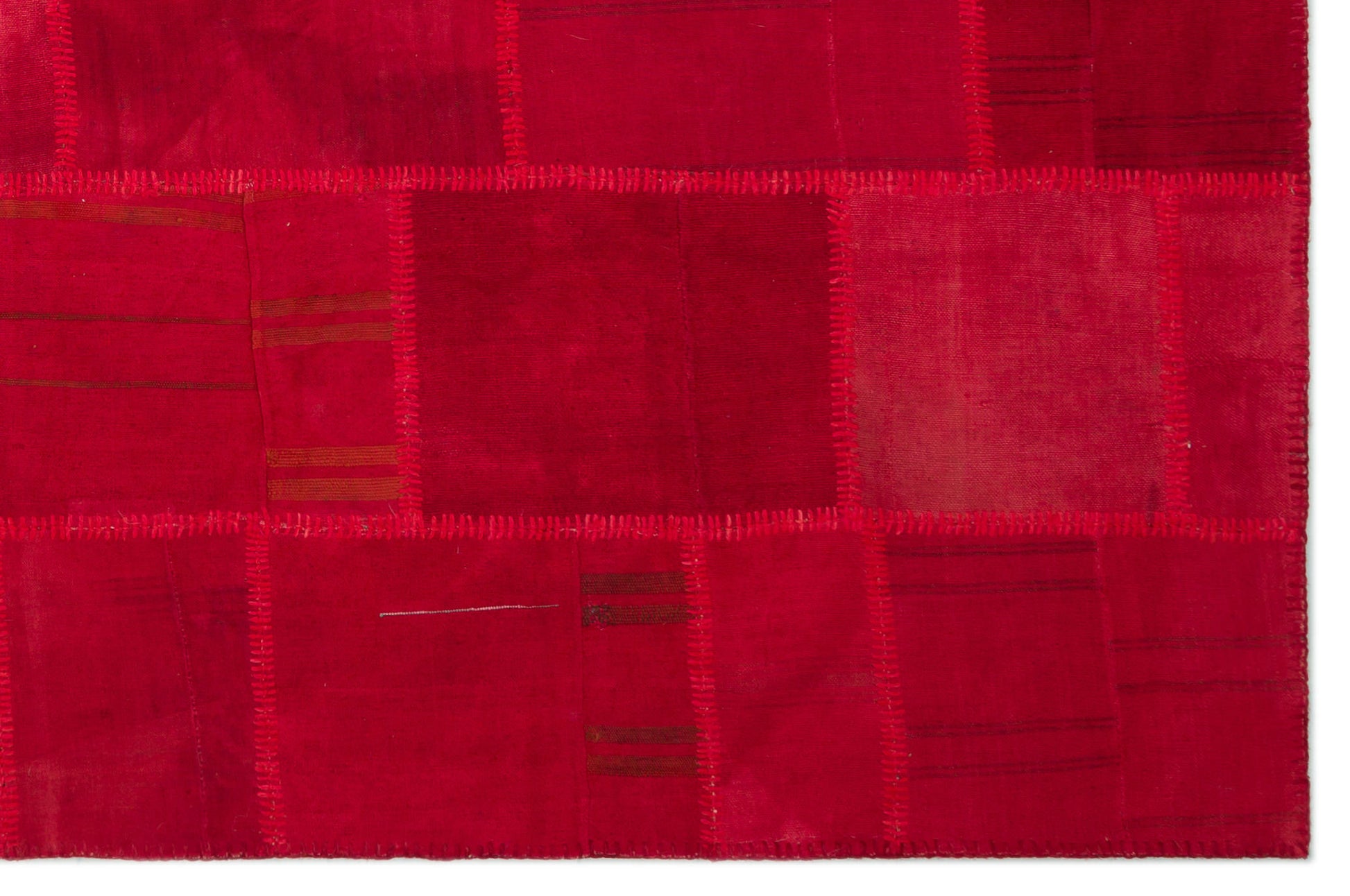 Teselya Bej Patchwork Yün El Dokuma Halısı 199 x 298 Apex Unique