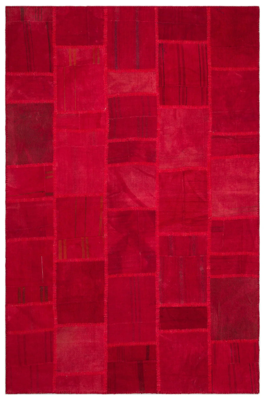 Roter handgewebter Wollkelim mit geometrischem Muster 199x298 cm – im Flur