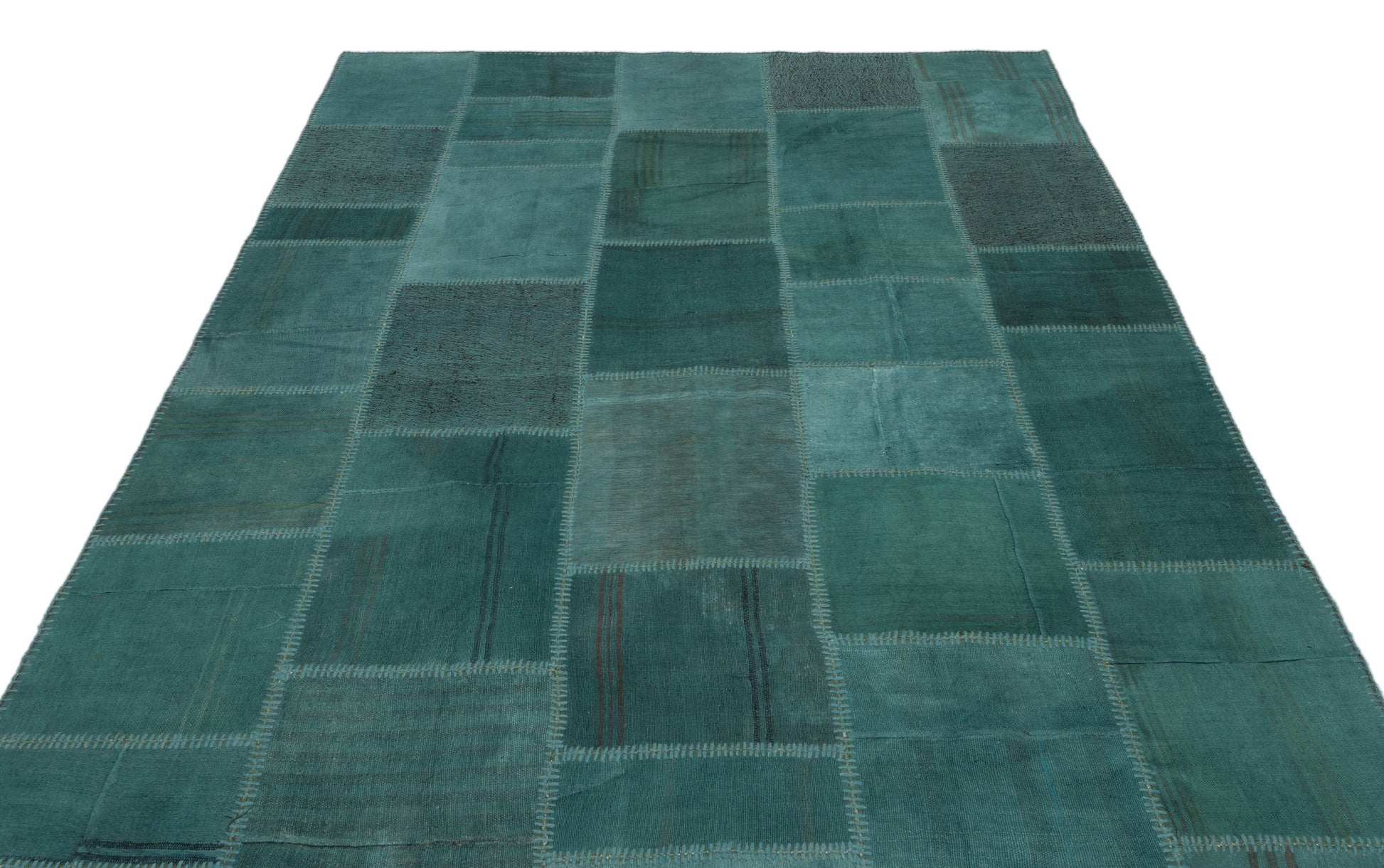 Teselya Bej Patchwork Yün El Dokuma Halısı 196 x 300 Apex Unique