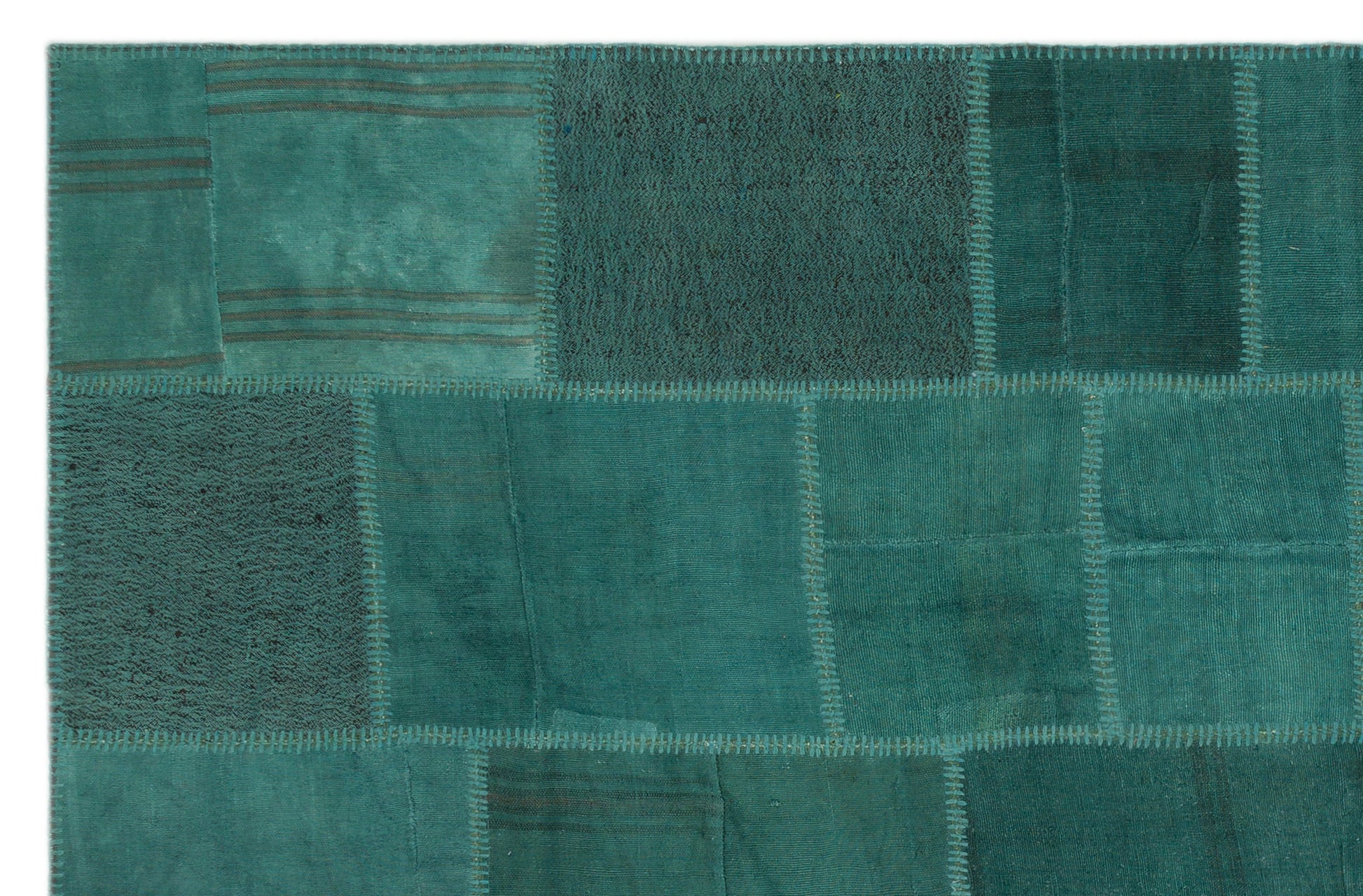 Teselya Bej Patchwork Yün El Dokuma Halısı 196 x 300 Apex Unique