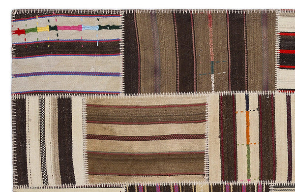 Bej Anadolu Bohem Geometrik Yün Halı 160x230 - Özel Seri