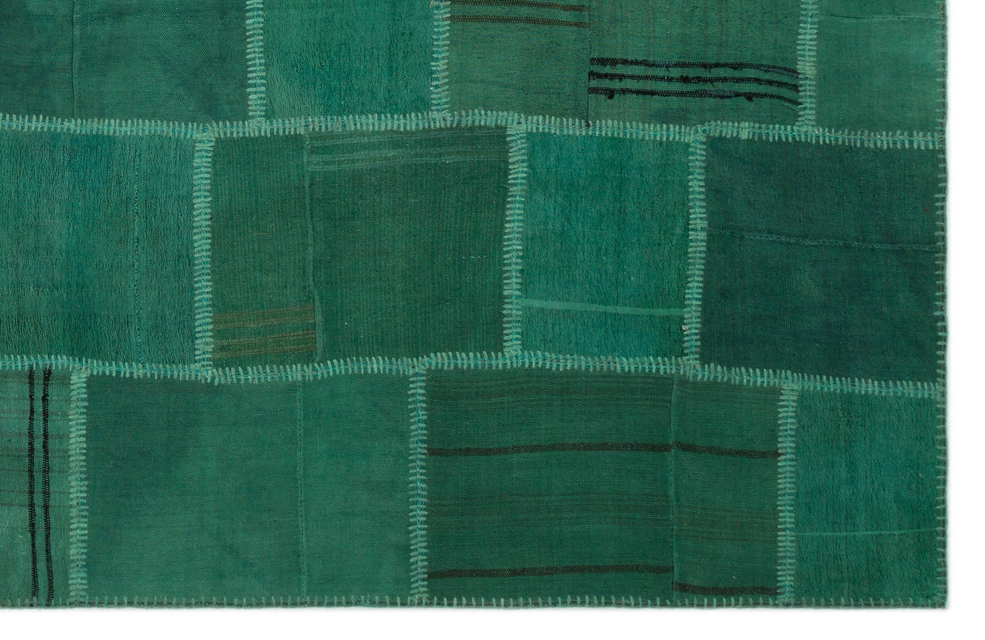 Teselya Bej Patchwork Yün El Dokuma Halısı 191 x 298 Apex Unique