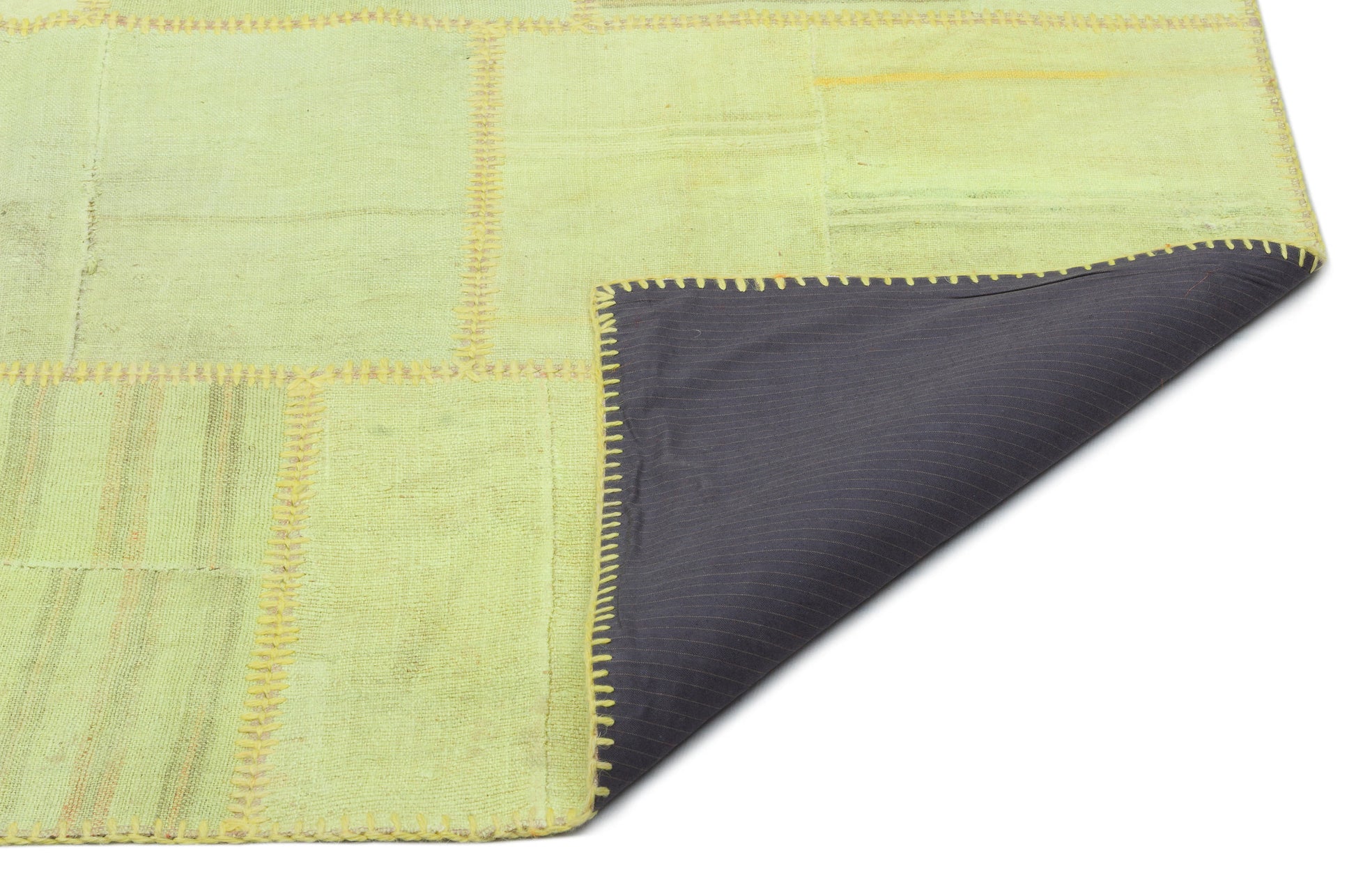 Teselya Yeşil Patchwork Yün El Dokuma Halısı 200 x 303 Apex Unique