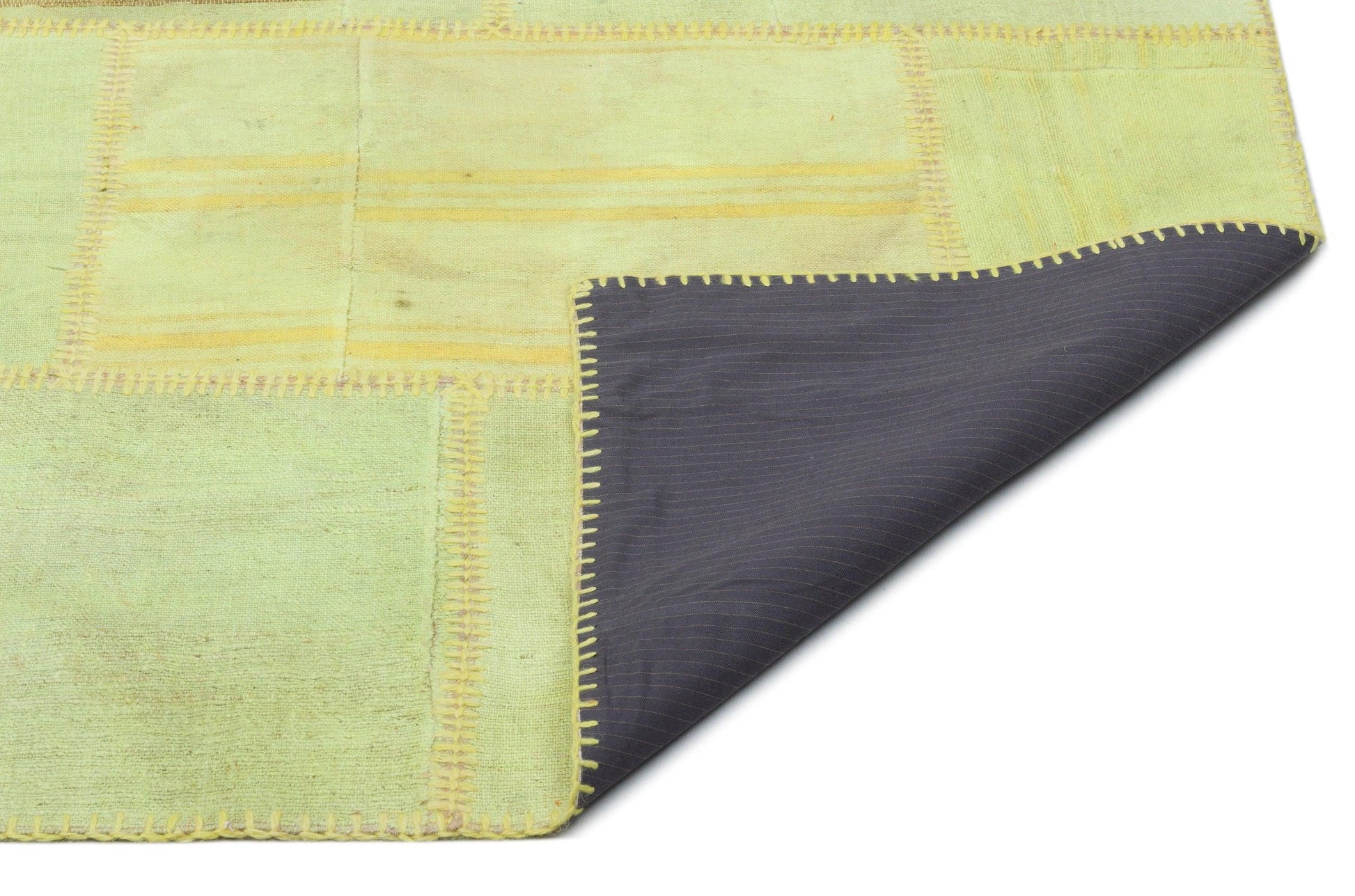 Yeşil Anadolu Eskitme Modern Yün Halı 198x301 - Özel Seri