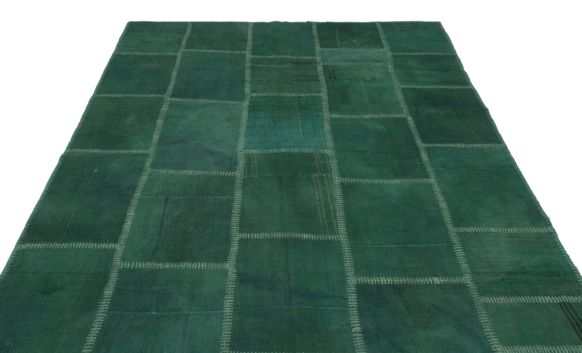 Teselya Bej Patchwork Yün El Dokuma Halısı 194 x 297 Apex Unique