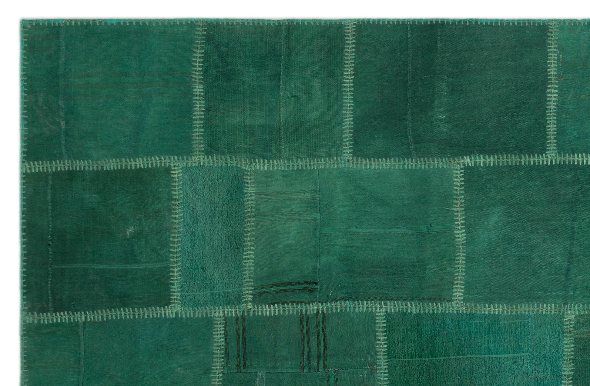 Teselya Bej Patchwork Yün El Dokuma Halısı 194 x 297 Apex Unique