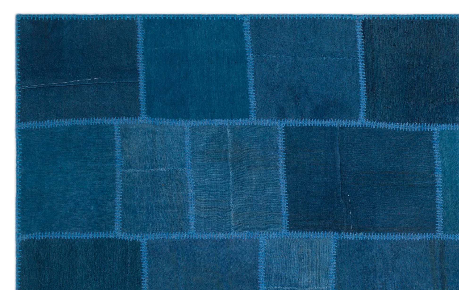 Mavi Anadolu Geometrik Modern Yün Halı 186x303 - Özel Seri