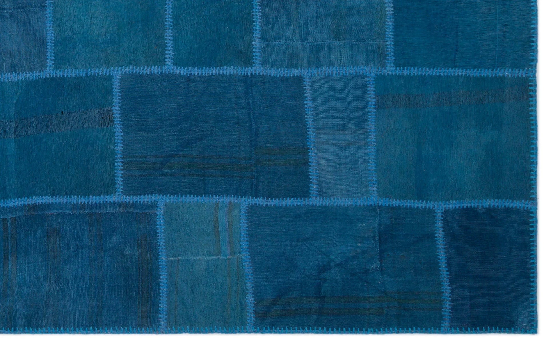 Mavi Anadolu Geometrik Modern Yün Halı 186x303 - Özel Seri