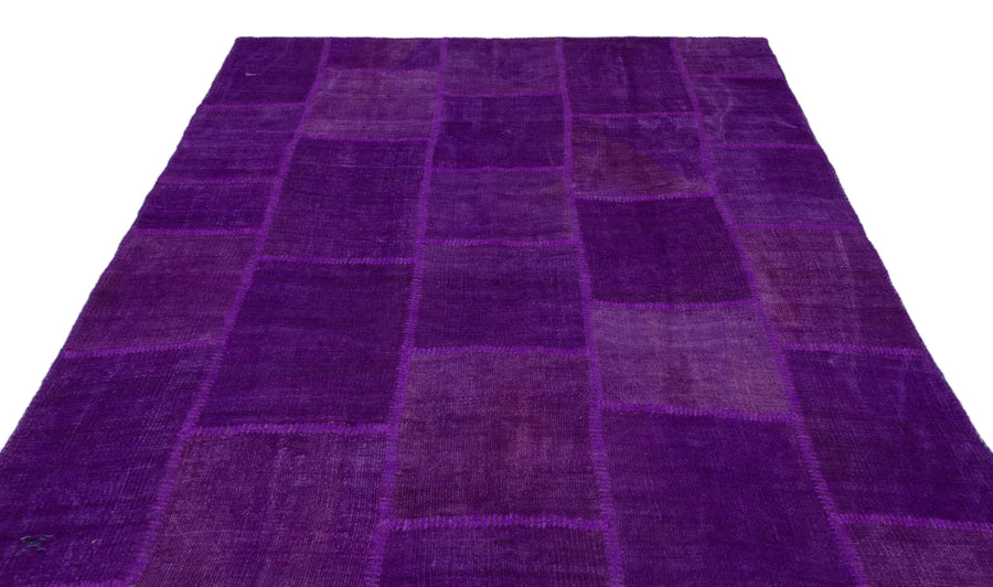 Bej Eskitme Geometrik Yün Halı 201x296