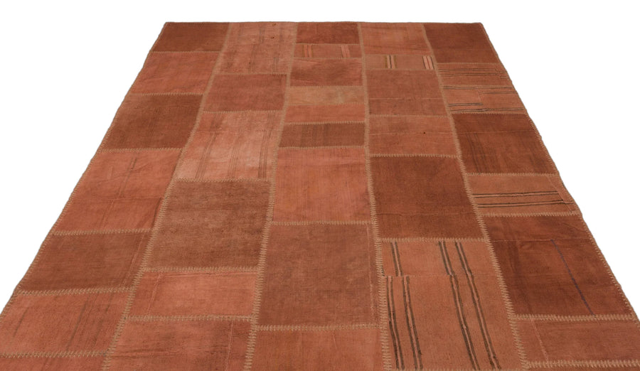 Bej Geometrik Modern Yün Halı 197x303