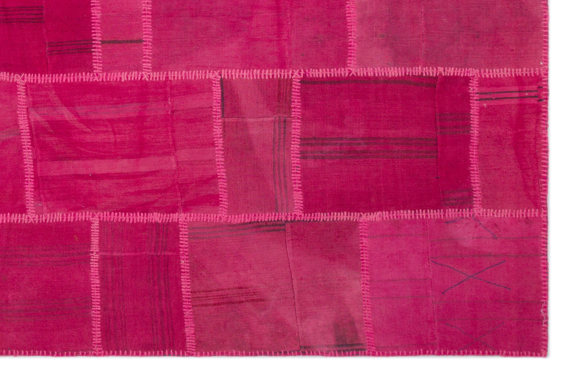 Teselya Bej Patchwork Yün El Dokuma Halısı 200 x 306 Apex Unique